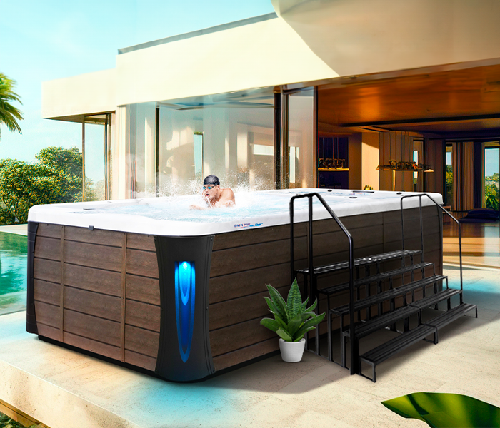 Calspas hot tub being used in a family setting - Everett